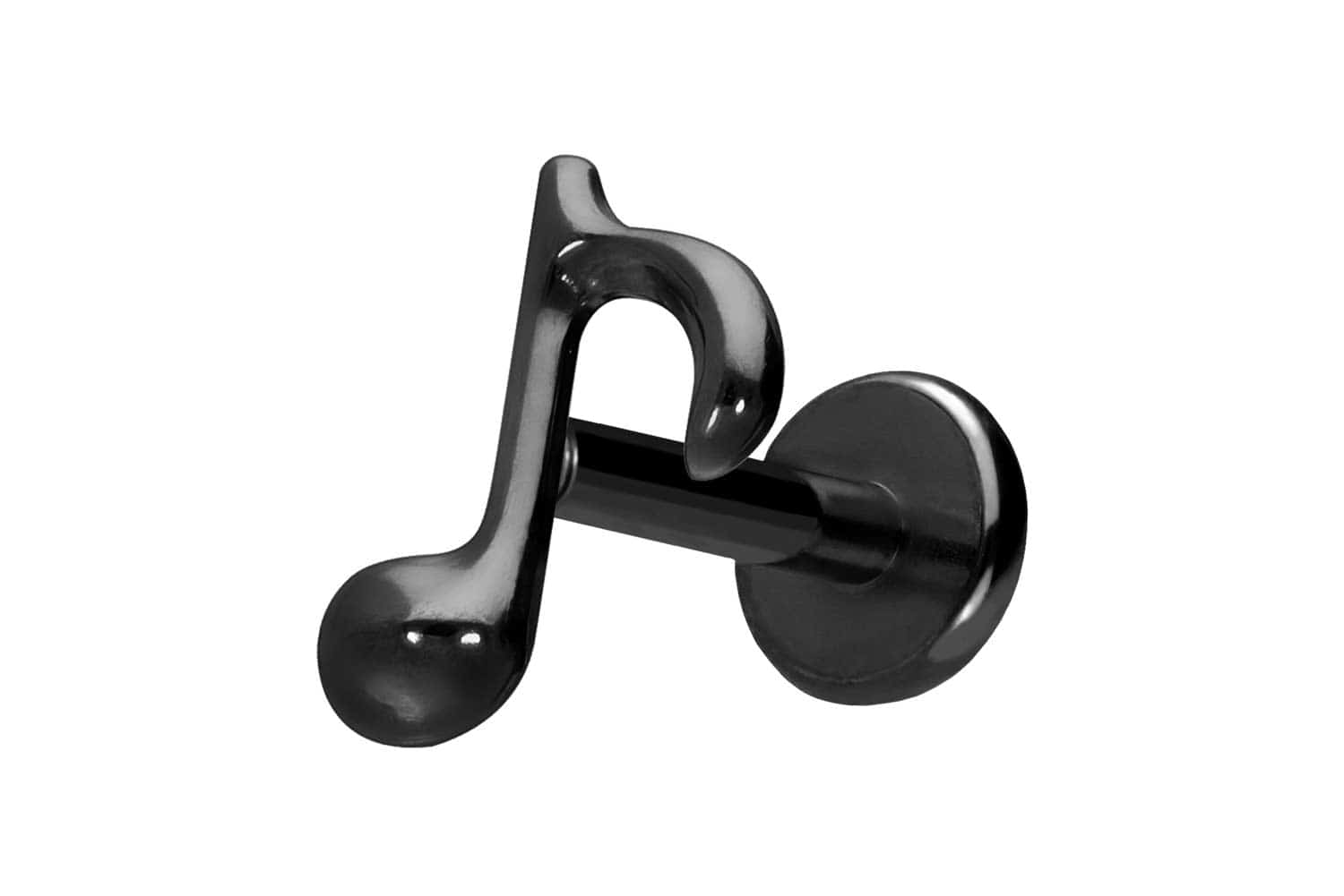 Titan Labret Piercing mit Push Fit ACHTELNOTE